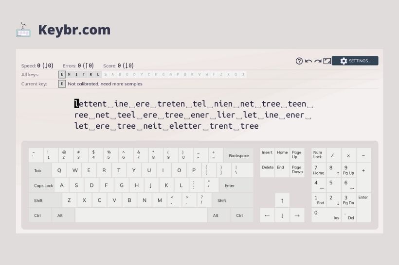 typing test tools Keybr.com