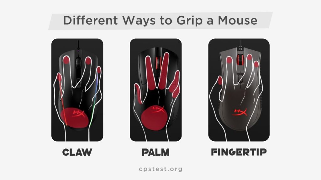 Different ways to hold gaming mouse