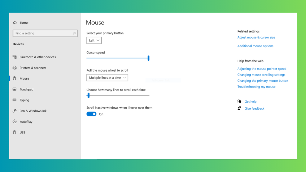 How to Change Mouse Speed in Windows 10