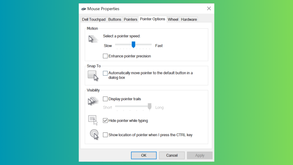 Turn Off Mouse Acceleration